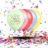 Globos Látex Biodegradables Pastel "Feliz Cumpleaños" | Sueños en Tonos Suaves y Brillo Eco-Consciente