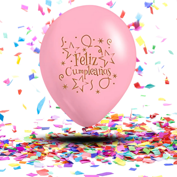 Globos Látex Biodegradables Pastel "Feliz Cumpleaños" | Sueños en Tonos Suaves y Brillo Eco-Consciente