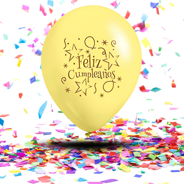 Globos Látex Biodegradables Pastel "Feliz Cumpleaños" | Sueños en Tonos Suaves y Brillo Eco-Consciente