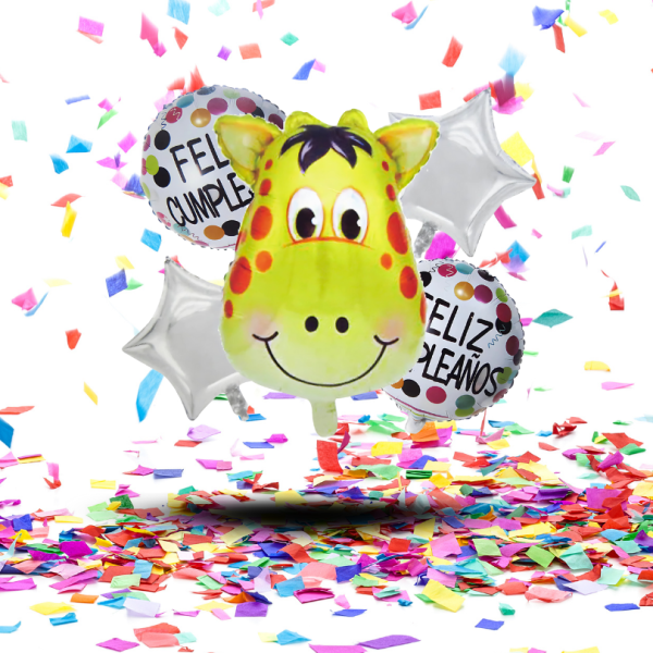 Bouquets de Globos Animales x5 |  La Selva y los Dinosaurios Llegan a tu Cumpleaños