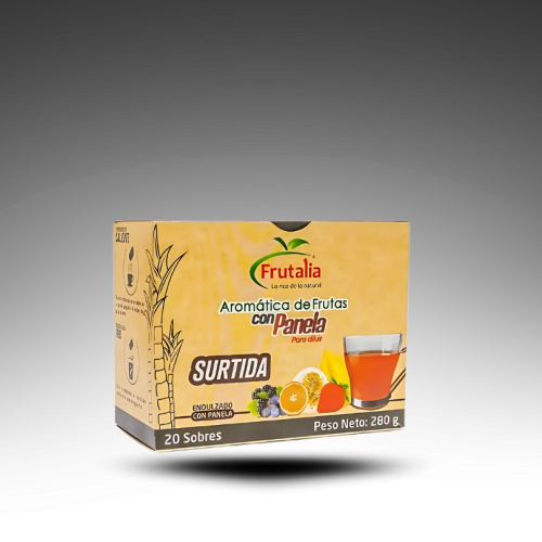 Aromática de Frutas con Panela Surtida x 20 Sobres - Infusión Natural para Bebidas Calientes
