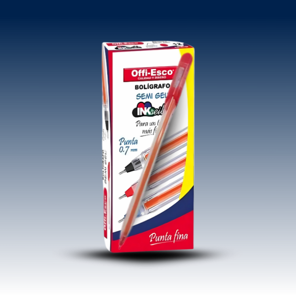 Esferos Gel 0.7mm con Tapa | Caja x 12 Unidades | Escritura Suave para Oficina