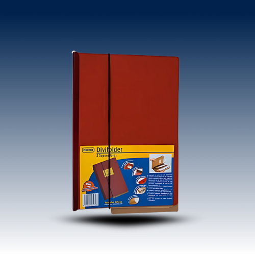Folder Organizador 5 Divisiones Norma Rojo Kraft - Carpeta de Archivo y Documentos