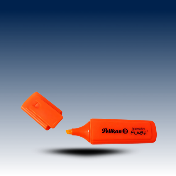 Resaltador Pelikan Flash Neon Anaranjado Resaltador Flash Neón - Marcador Fluorescente de Punta Biselada