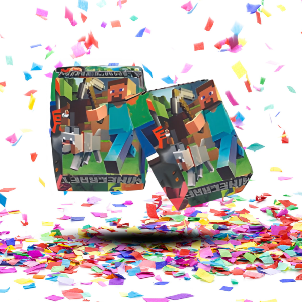 Kit Decoración Minecraft Fiesta Cumpleaños Todo en Uno | Construye una Fiesta Épica